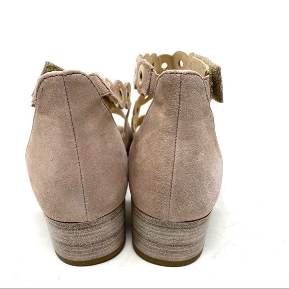 Gabor suede 81.721.14 comfort block heel sandals antikrosa - Picture 6 of 9